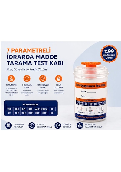 7 Parametreli İdrarda Uyuşturucu Testi