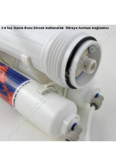Ro Su Arıtmalar Için 1/4 Inç Quick Boru Dirsek