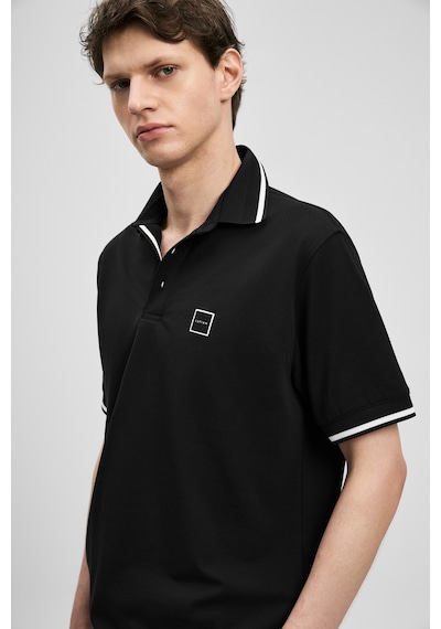 Lufian Grom Smart Erkek Polo Tişört Siyah Siyah 111040232100100