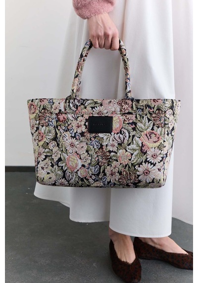 Manuka Jakar Desenli Tote Çanta Pudra Aw25cnt00018-68 Pudra