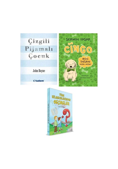 Çizgili Pijamalı Çocuk + Cingo + Evrensel Türk Bilmecelerinden Seçmeler 3 Kitap