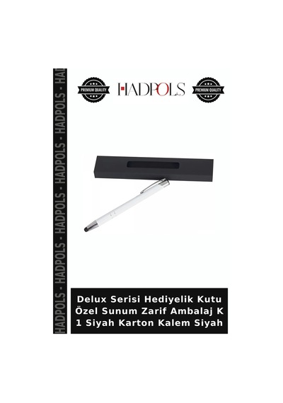 Delux Serisi Hediyelik Kutu Özel Sunum Zarif Ambalaj K 1 Siyah Karton Kalem Siyah Mat Siyah