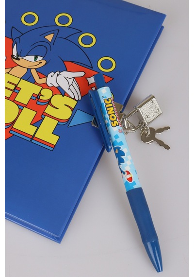 X Dekomus "speed Force Collection" Lisanslı Sonic Kilitli Hatıra Defteri Ve Uçlu Kalem Seti