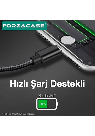 Forzacase FC892 60 W 3A Type-C To Type-C Çevirici Şarj Ve Data Kablosu 20 CM