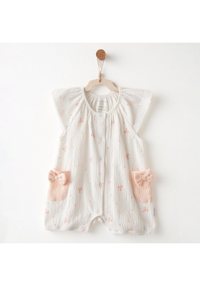 Andywawa Kız Bebek Tulum Romper Anw-ac26536 Ekru