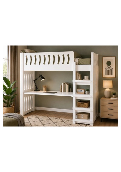 Ranza Çalışmalı Kıtaplıklı Beyaz 1.sınıf Mdf 190 90cm 90 x 190