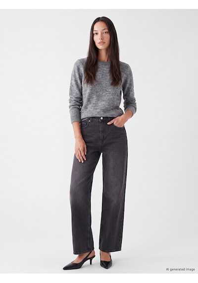 Lcwaıkıkı Classic Gri Wideleg Kadın Jean Pantolon