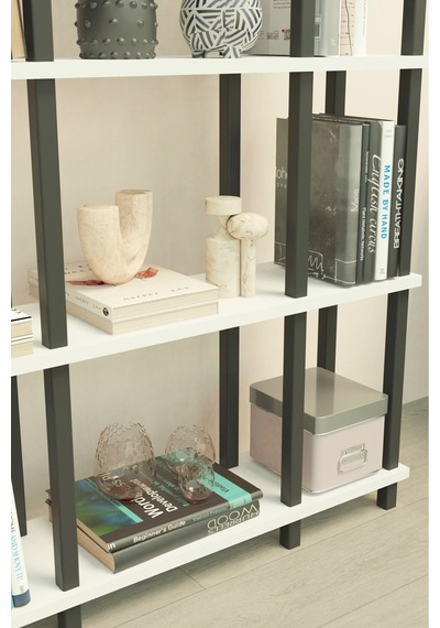 Venora 4katlı Modern Kitaplık Dekoratif Çok Amaçlı Kitaplık Ve Organizer Çok Raflı Düzenleyici Beyaz Venora 4katlı Modern Kitaplık Dekoratif Çok Amaçlı Kitaplık Ve Organizer Çok Raflı Düzenleyici Beyaz
