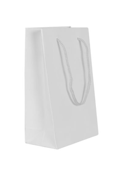 11x11 Cm Beyaz Düz Renk Tutma İpli 50 Li Mini Karton Çanta