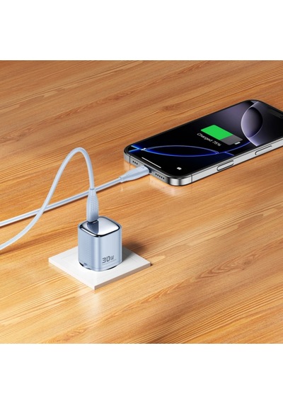 Şarj Cihazı Adaptörü 30w Gan Type-c Kablolu Hızlı Şarj Aleti İphone 15 16 17 Pro Max Samsung Uyumlu