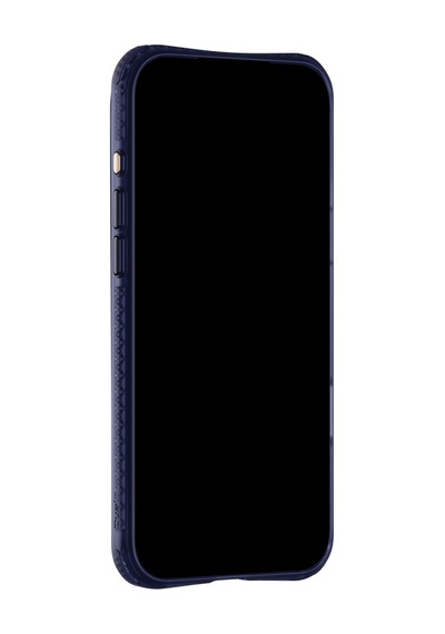 Apple iPhone Uyumlu 18 Pro Kılıf M-safe Şarj Özellikli Raptic Aramid Dual Grid Serisi Karbon Kapak Lacivert