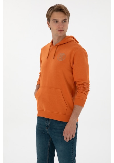 U.S. Polo Assn. Erkek Regular Fit Kapüşonlu Bakır Sweatshirt 50313718-VR182