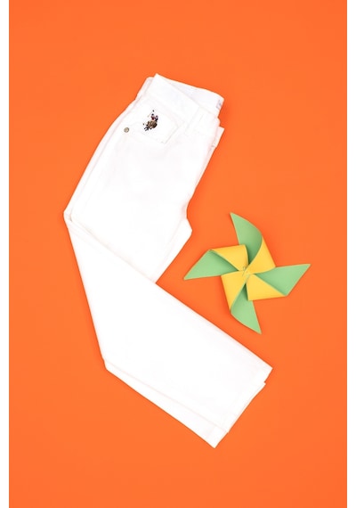 U.s. Polo Assn. Erkek Çocuk Beyaz Pantolon Kanvas-chino 50283955-vr013 Beyaz