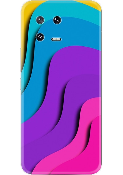 Xiaomi 13 Kılıf Silikon Desen Özel Seri Renk Cümbüşü 1631