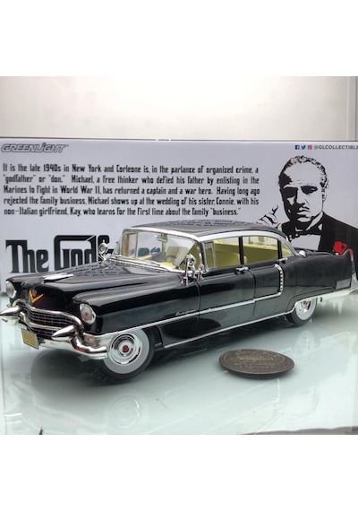 1955 Cadillac Fleetwood The Godfather Black 1 18 Greenlight