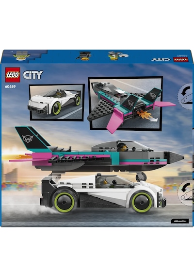 LEGO® City Jet, Arabaya Karşı 60489 - 6 Yaş ve Üzeri Çocuklar İçin 2 Minifigürlü Yaratıcı Oyuncak Yapım Seti (259 Parça)