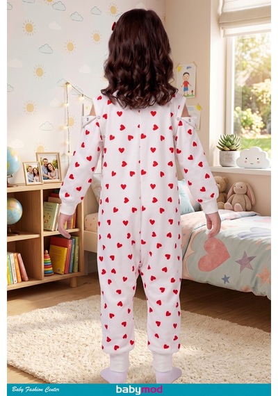 Baby Mod Bebek Çocuk Uyku Tulumu %100 Doğal Pamuk Özel Kumaş 1.0 Tog Unisex Kırmızı