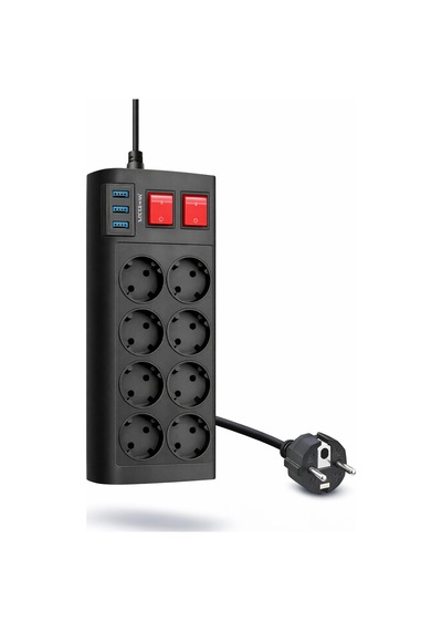 8 Li Çoklu Priz + Usb Usb-c + 2 Metre Güç Kablosu Güç Dağıtıcı Elektrik Uzatma Kablosu Ev/ofis/ Sku: Mırstk6ba57ea70f