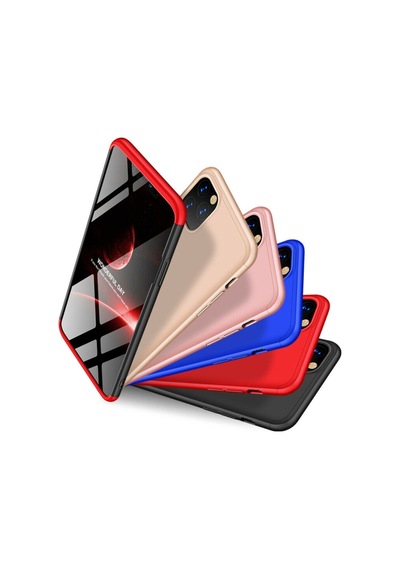Apple Uyumlu  iPhone 11 Pro Max Kılıf 3 Parçalı 360 Tam Koruma Gkk Kapak