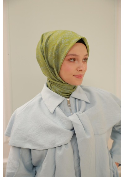 Silk Home Soft Eşarp 73082-23 Yağ Yeşili, Gümüş