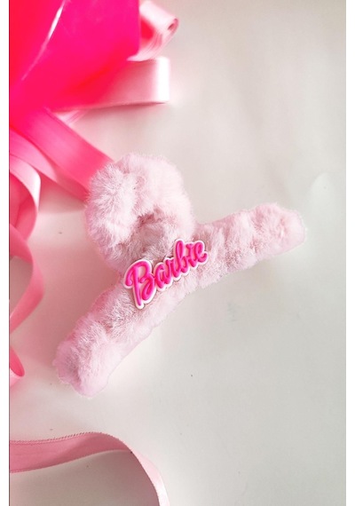 Eyer Shoping Barbie Peluş Mandal Toka Pembe