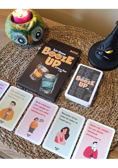Booze Up İçki Oyunu +18 - Kese Hediyeli 50 Kart Çiftler İçin Eğlenceli Kart Oyunu
