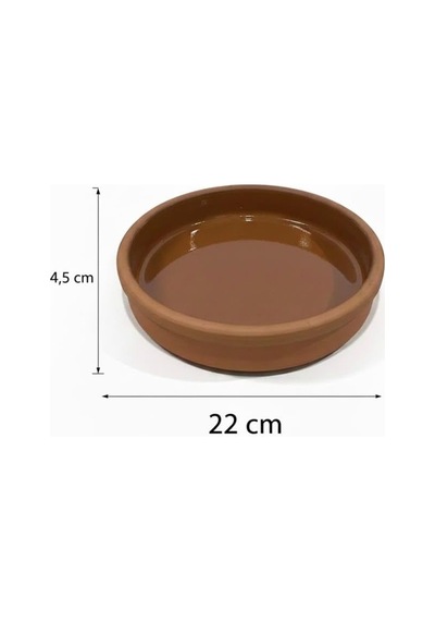 İçi Sırlı Yüksek Isıya Dayanıklı 22 Cm Derinliği 4,5 Cm Toprak Güveç Fırın Kabı Genel