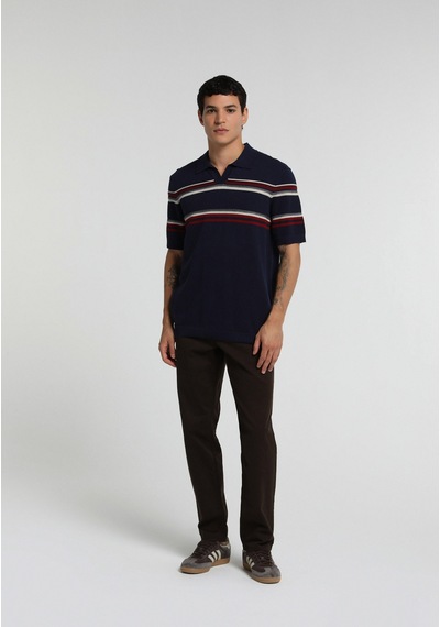 Colin's Colins Regular Fit Polo Yaka Jakarlı Erkek Lacivert Kısa Kol Kazak Cl1080893 Q1.v2 Nav