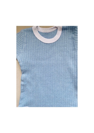 Pirinç Bebe Bebek Fitilli Body Mavi - 653232419 Mavi