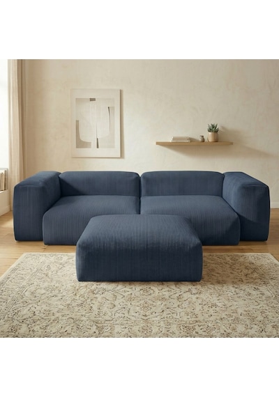 Relax Köşe Koltuk Takımı Sünger Koltuk Kanepe Divan Lacivert