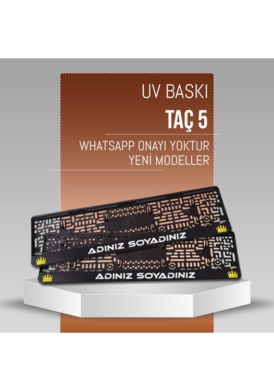Taç 5 Plakalık, 2 Adet Premium Uv Baskı, Plakalıkhane
