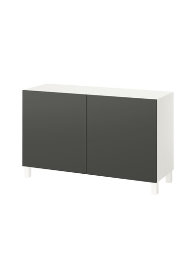 Dolap Kombinasyonu, Beyaz-koyu Gri, 120x42x74 Cm, Lappvıken, Stubbarp