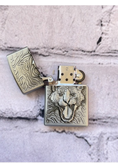 Kaplan 2 Motifli Zippo Model Benzinli Çakmak
