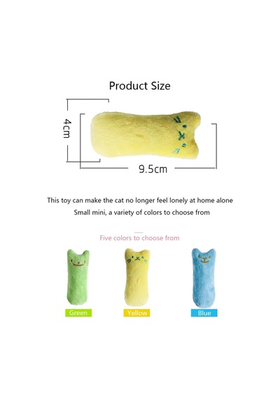 Madpet Catnip Kedi Oyuncağı Mavi Sesli Peluş Kedi Oyuncak, Isırınca Ses Çıkaran Plush Cat Toy, Yumuşak Dayan