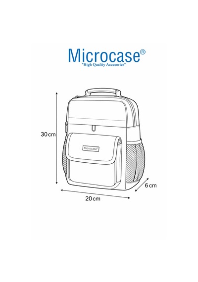 Microcase Scooter Bisiklet Motosiklet Çantası 20x30 Cm Al5536 Siyah