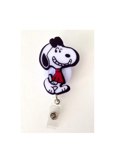Kırmızı Kazaklı Snoopy Temalı Yoyo Yaka Kartlığı