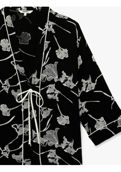 Koton Keten Karışımlı Uzun Kollu Kruvaze Çiçekli Kimono Ceket Siyah Desenli 6sak50033uw Siyah Desenli Koton Keten Karışımlı Uzun Kollu Kruvaze Çiçekli Kimono Ceket Siyah Desenli 6sak50033uw Siyah Desenli