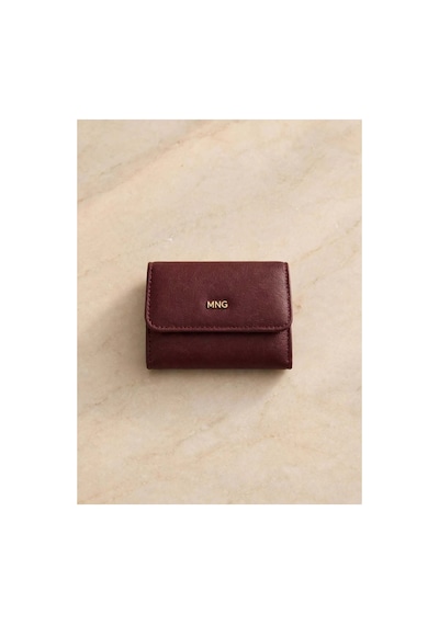 Names Bag Kadın Küçük Boy Çıtçıtlı Cüzdan Ve Kartlık Bordo Bordo