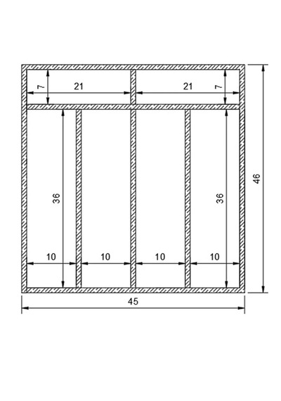 Ahşap Kepçelik 45x46 Cm. Mutfak Çekmecesi Servis Gereçleri Düzenleyici Organizer