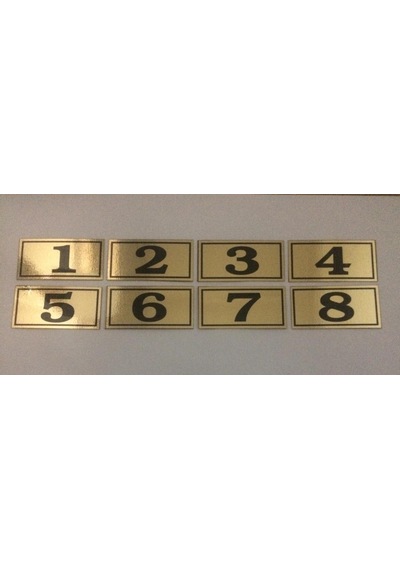 Gendec 4X8 Cm Yapışkanlı No 1'Den 8'E