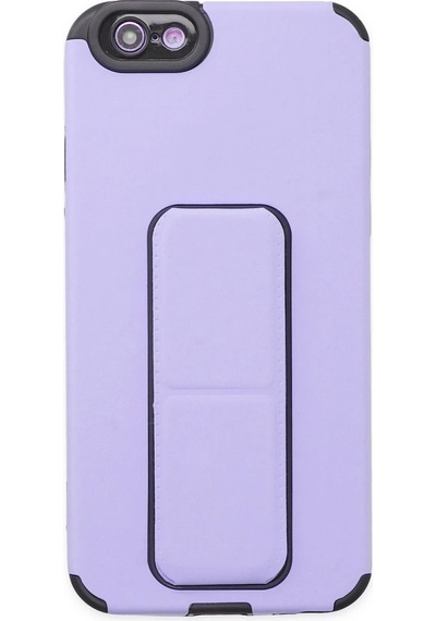 Mey İthalat Apple Uyumlu iPhone 6 Kılıf Mega Standlı Silikon - Lila