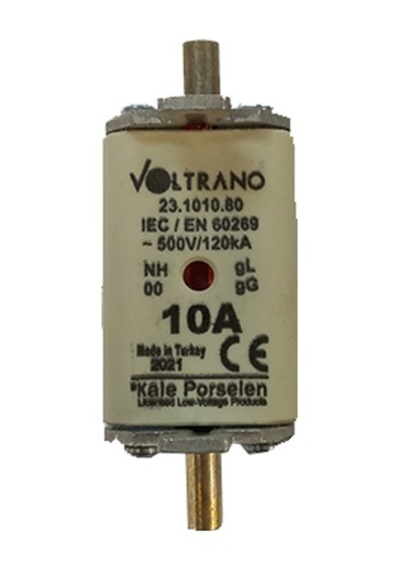 Voltrano Kale Porselen 10a 00 Boy Bıçaklı Sigorta Buşonu Nh00