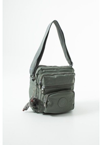 Baginn Kadın Postacı Çanta 28 32 Cm 571 Collection Klinkır Hafif Yağmur Geçirmez Klinkır Kumaş Çok Cepli Gri