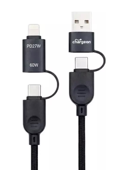 Çoklu Şarj Kablosu Usb+type-c- Lightning+pd 60w Süper Hızlı Şarj 100 Cm