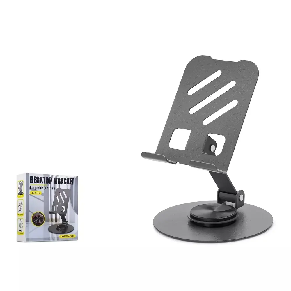 Hadron Hdx8023 360 Döner Ayarlanabilir Masaüstü Telefon Ve Tablet Standı Metal 4.7&quot -13&quot Açık Gri