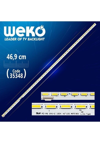 43'' V15 Art3 Ud Rev 1.1 1 R-type - 46.9 Cm 48 Ledli - Wk-958 Tv Led Bar Tvnizi Açıp İçindeki Led Barla Birebir Aynısı Olduğunu Görmeden Almayınız. Sonrasında İade Almamaktayız.