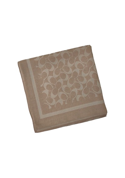 Mim Eşarp Işıl İpek - C Desen Siena Eşarp 100x100 Cm Vizon