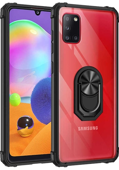 Samsung Galaxy Uyumlu A31 Kilif Seffaf Sararmaz Yüzüklü Mola Kapak 434928051