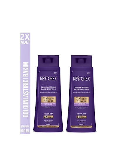 Collagen&biotin Dolgunlaştırıcı Şampuan 500 Ml X 2 Adet Tüm Saç Tipleri