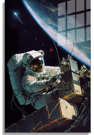Space/uzay Yapay Zeka Özel Tasarım Cam Tablo Ofis, Mutfak Çocuk Odası, Salon 125